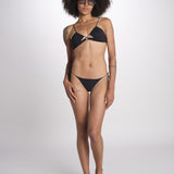 costume due pezzi con spalline sottili KAISS DEEP BLACK amazuìn 