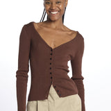 Cardigan GILI costine 5539106 TOFFEE herskind 