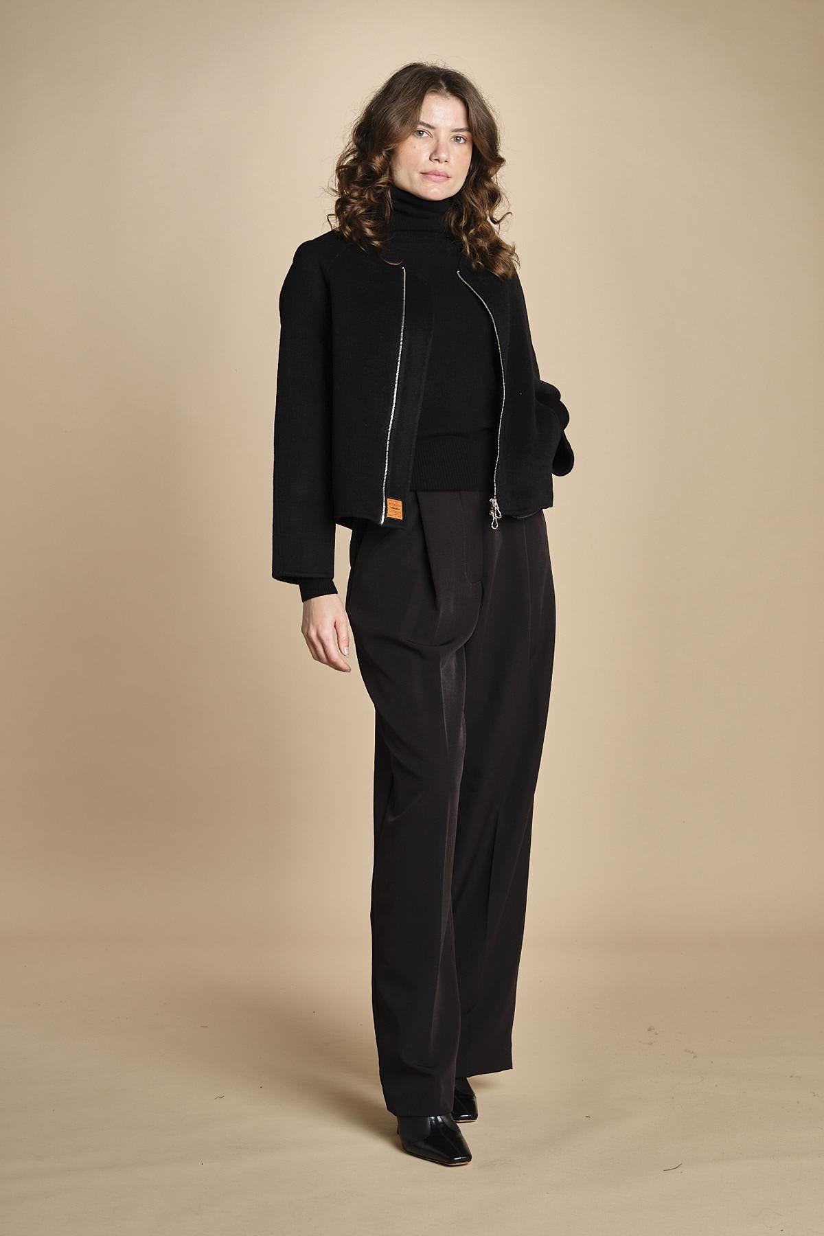 bomber in panno double BWELFRETF5 BLACK bombers original 