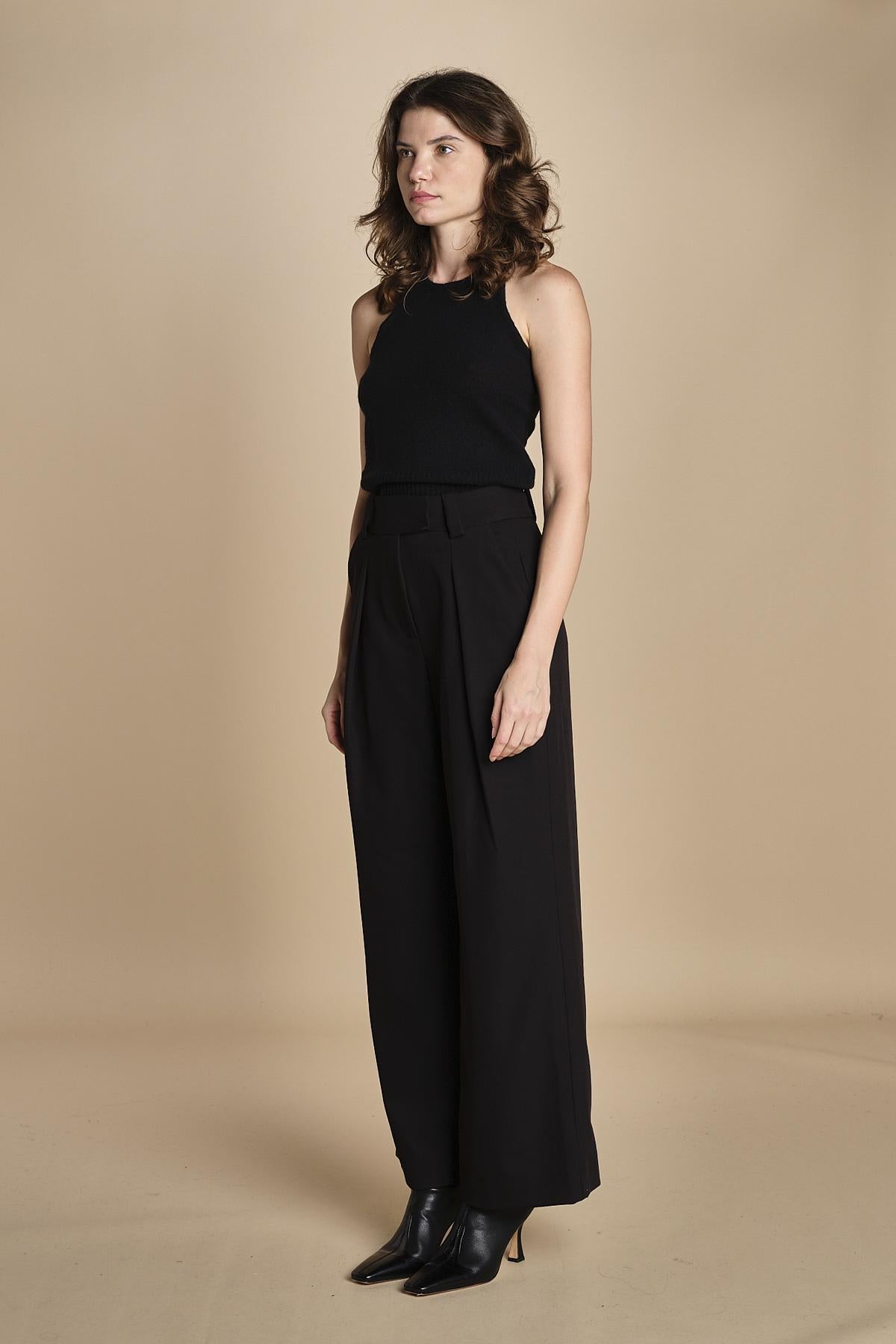pantalone smoking PEONY ROSE IO1100X5121 BK999 ivy oak 