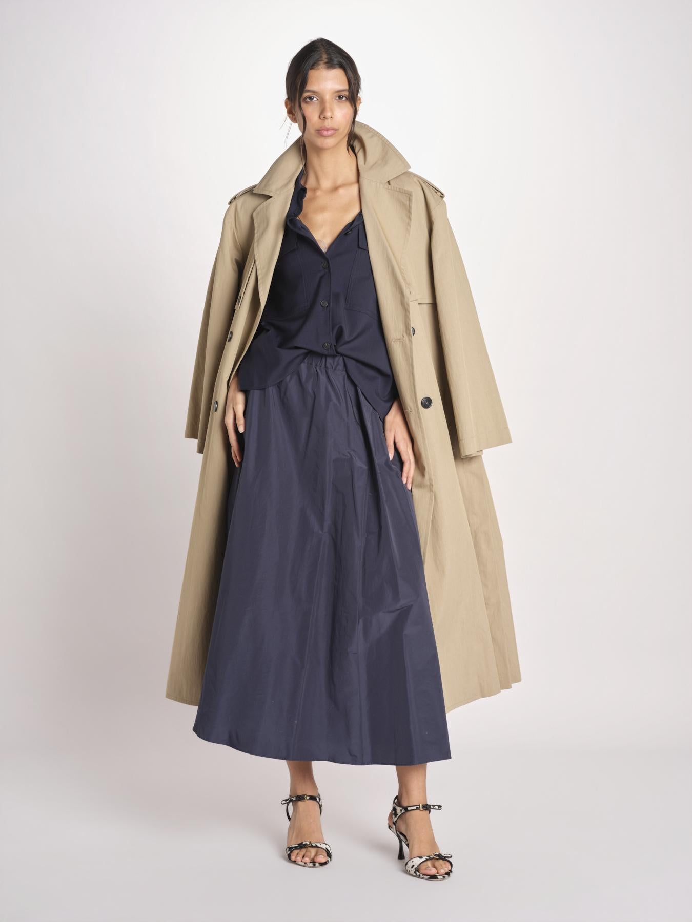 gonna lunga con elastico in popeline FORMICA 2615101072600 011 BLU weekend maxmara 
