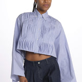 Camicia cropped IV SHIRT WHITEBLUE jejia 
