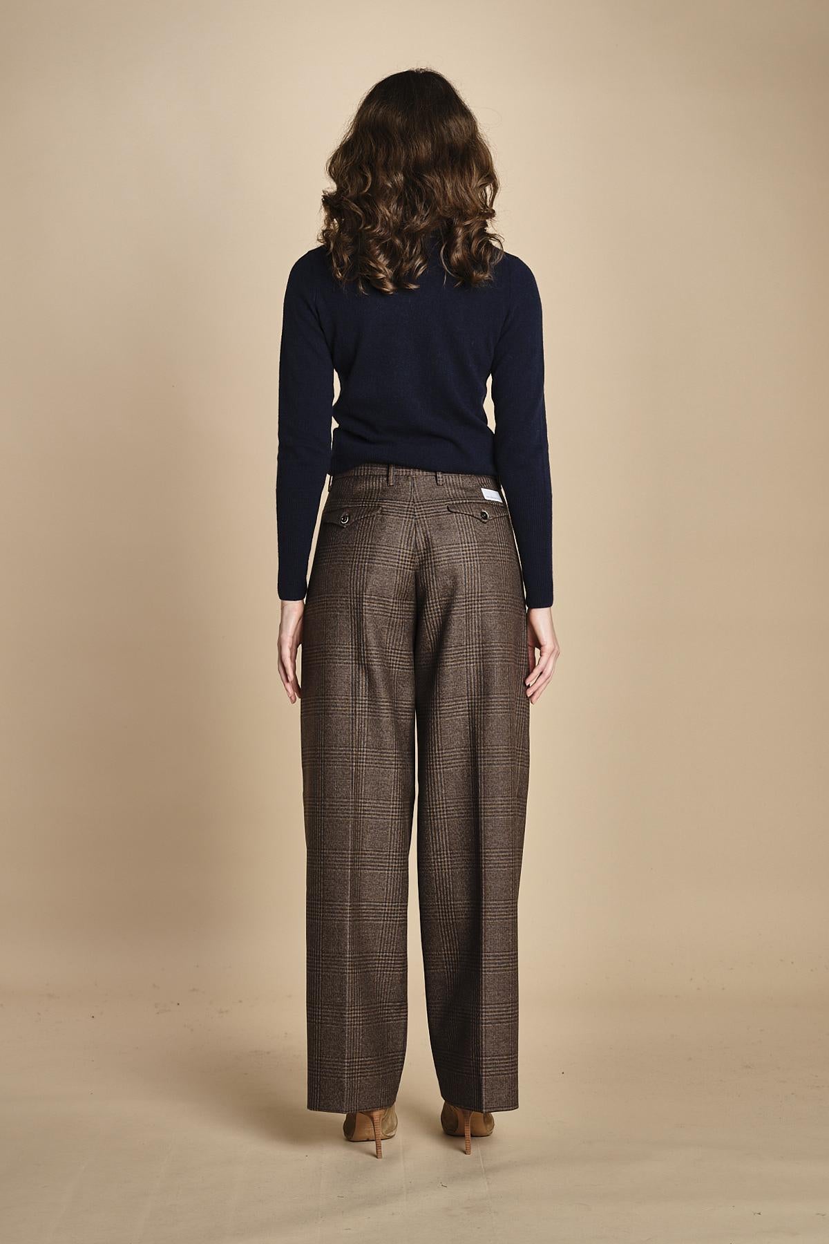pantalone lungo chiuso fondo. NANCY NAN18 CHECK nine in the morning 