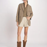 N616 giacca in nylon con tasche N616 01090 TORTORA aspesi 