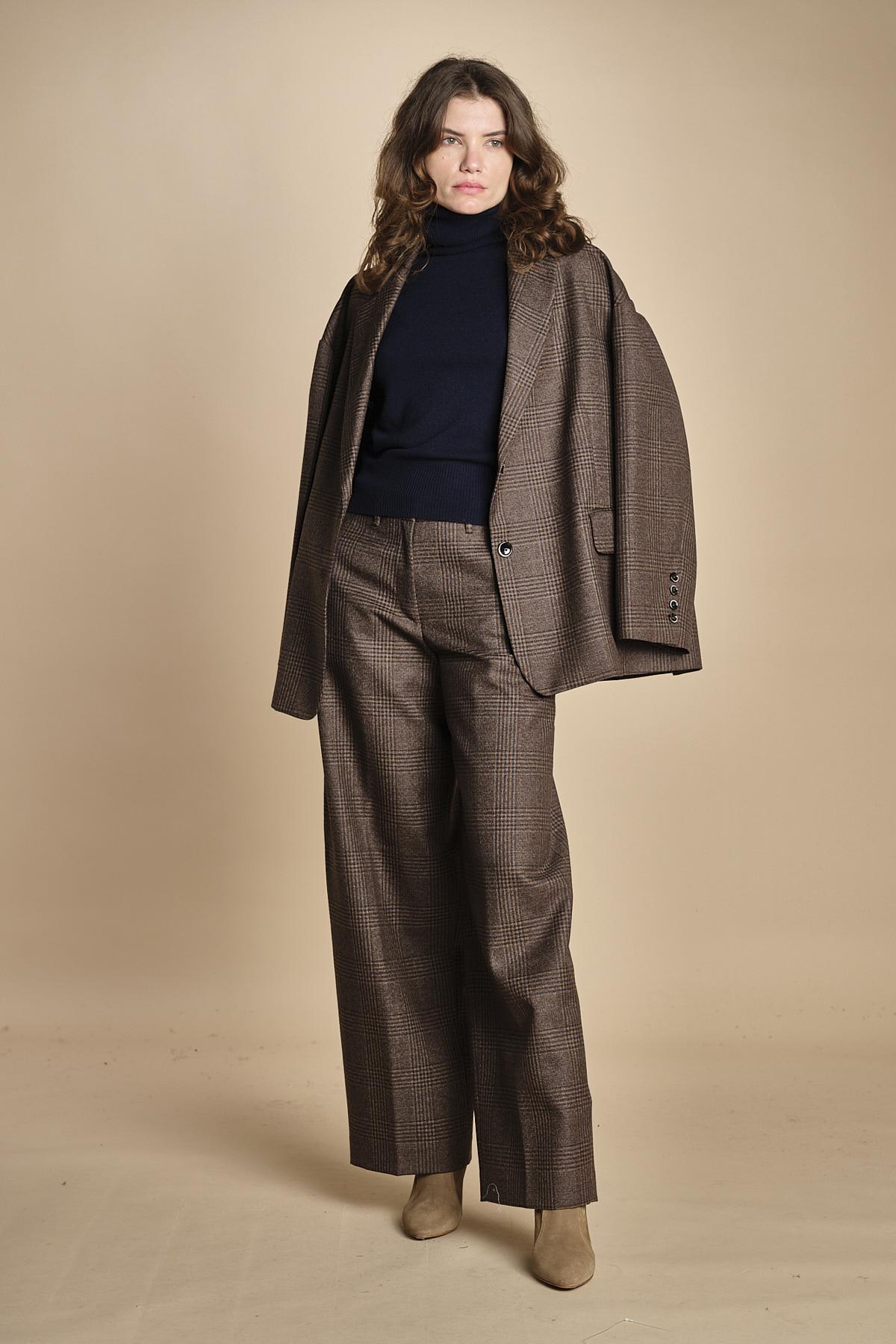 pantalone lungo chiuso fondo. NANCY NAN18 CHECK nine in the morning 
