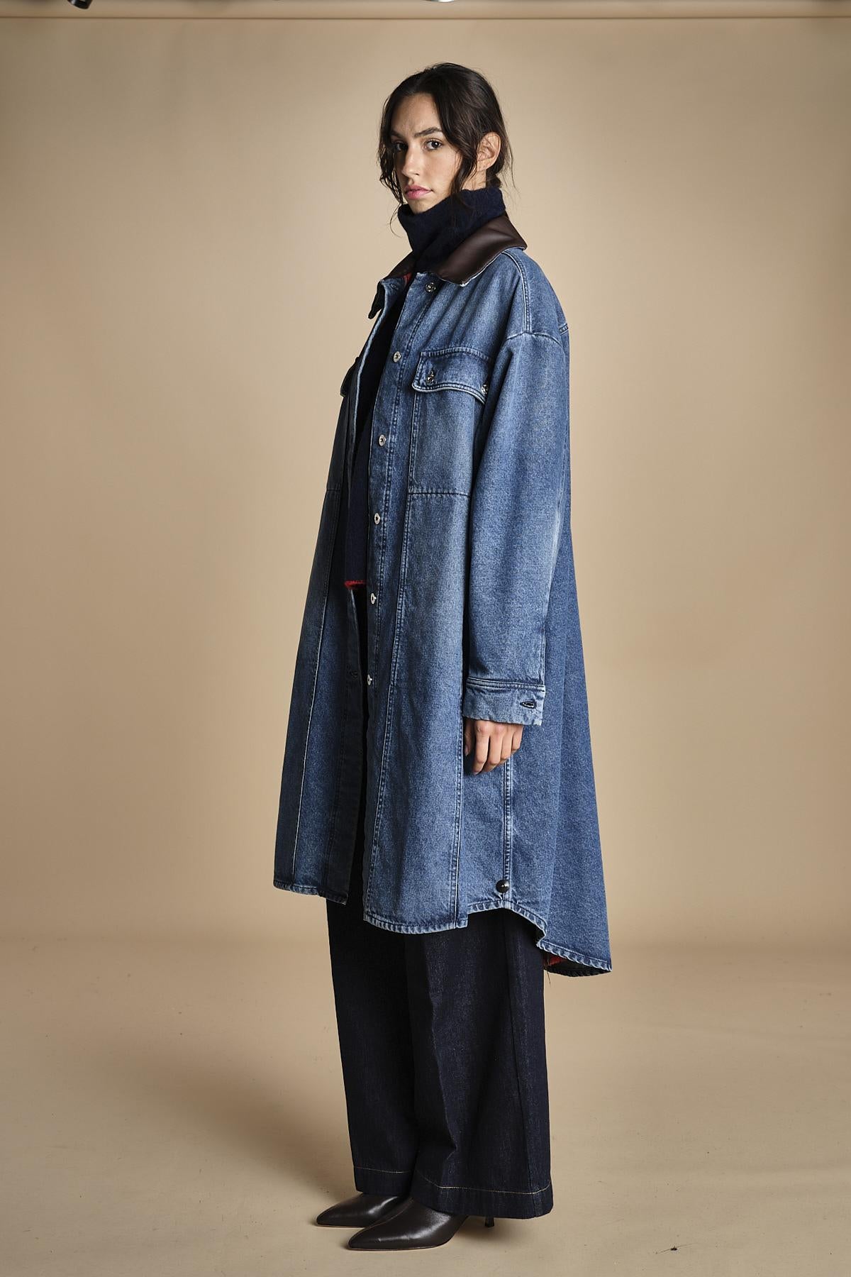cappotto in denim MARY MEDIUMWASH true avenue 