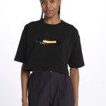 T-Shirt cropped logo Z500 NERO aspesi 