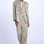 Blazer CHARLOTTE doppio petto misto lino CHARLOTTE CHA15 SABBIA nine in the morning 