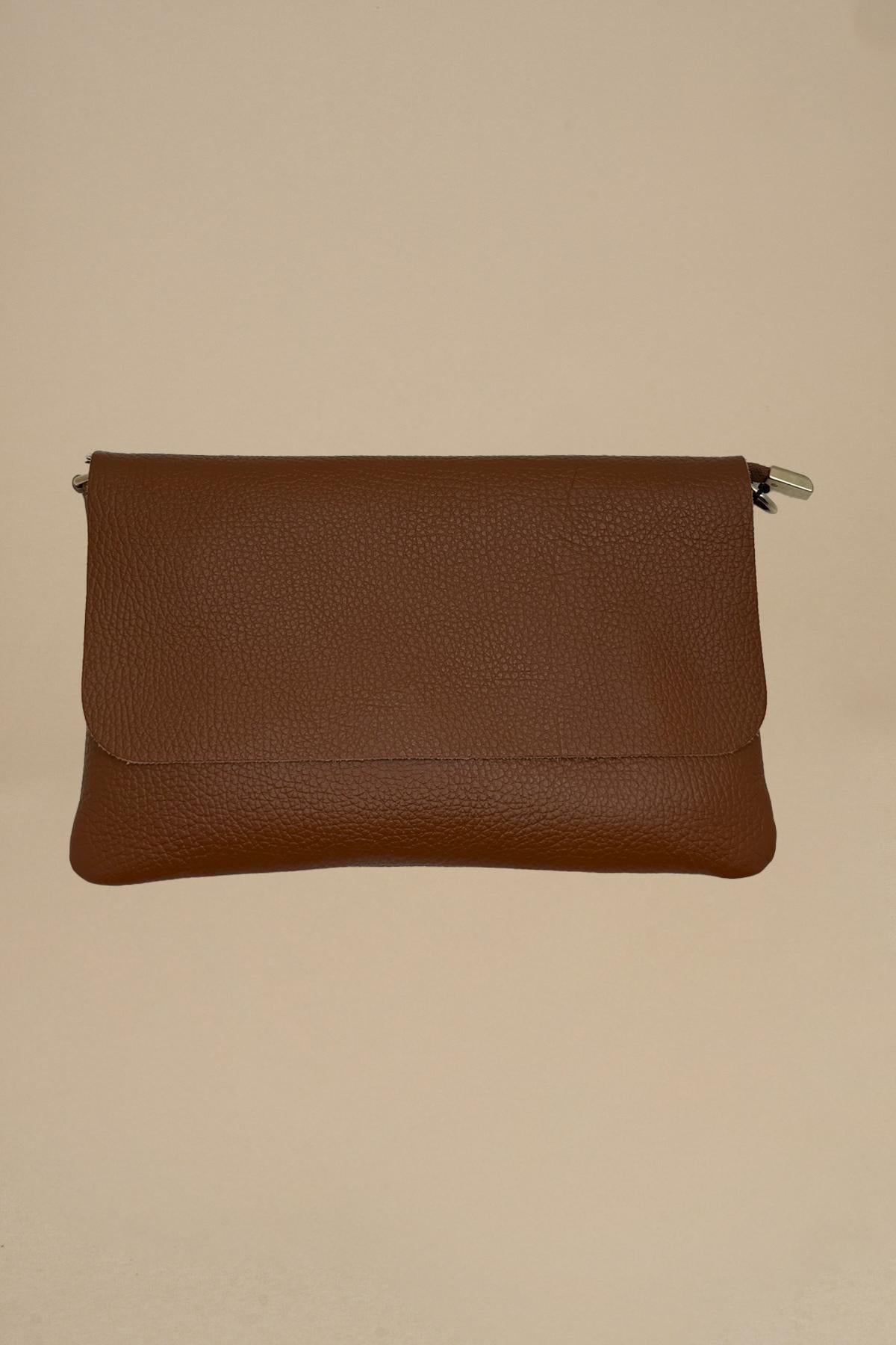 pochette in pelle con tracolla MINI SALLY BS0410 D17CUOIO SCURO borse 