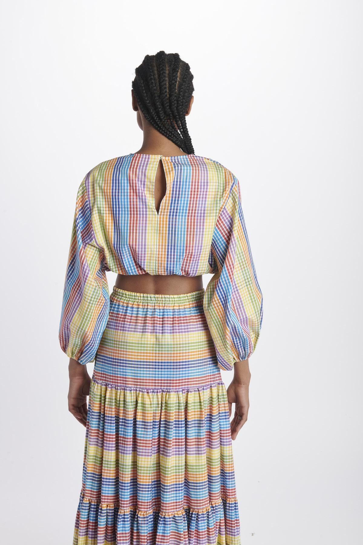 Top corto M/L MOD14 BIANCO MULTI milaura 