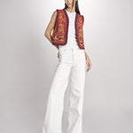 gilet con ricami SUNA GILET RUST antik batik 