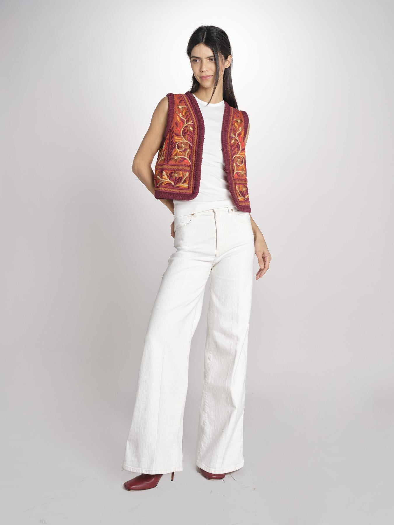 gilet con ricami SUNA GILET RUST antik batik 
