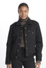 U denim fur jacket