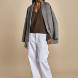 maglia con scollo a v e manica a campana by milaura. D2500894 811 MORO milaura 