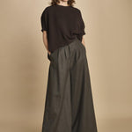 easy shirt in crepon di seta. T2759 DARK BROWN dusan 