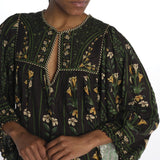 Camicia FLOWERS ARCH stampa fiori 337183 BLACK farm rio 