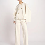 giacca in canvas con bottoni oro SALLY COMFORTBULL NATURAL true avenue 