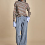 BABY GIGI dolcevita a righe in jersey MJD606_M47988 MOUVE 160 jejia 