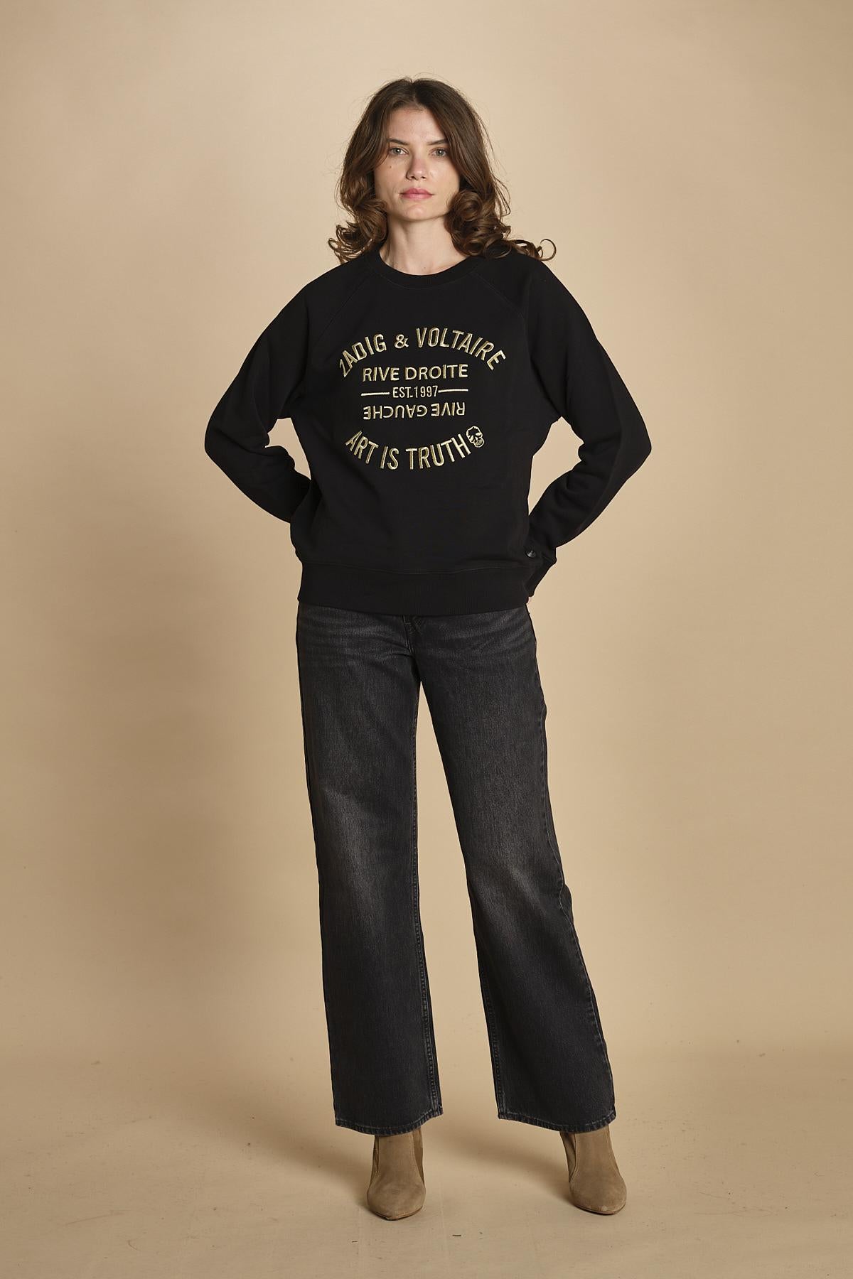felpa girocollo. JWSL00001 NOIR 001 zadig & voltaire 
