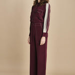 tuta con manica plisse BY_2269J BURGUNDY bodice 