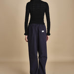 maglia girocollo jaquard RUBY 118 BLACK sea ny 