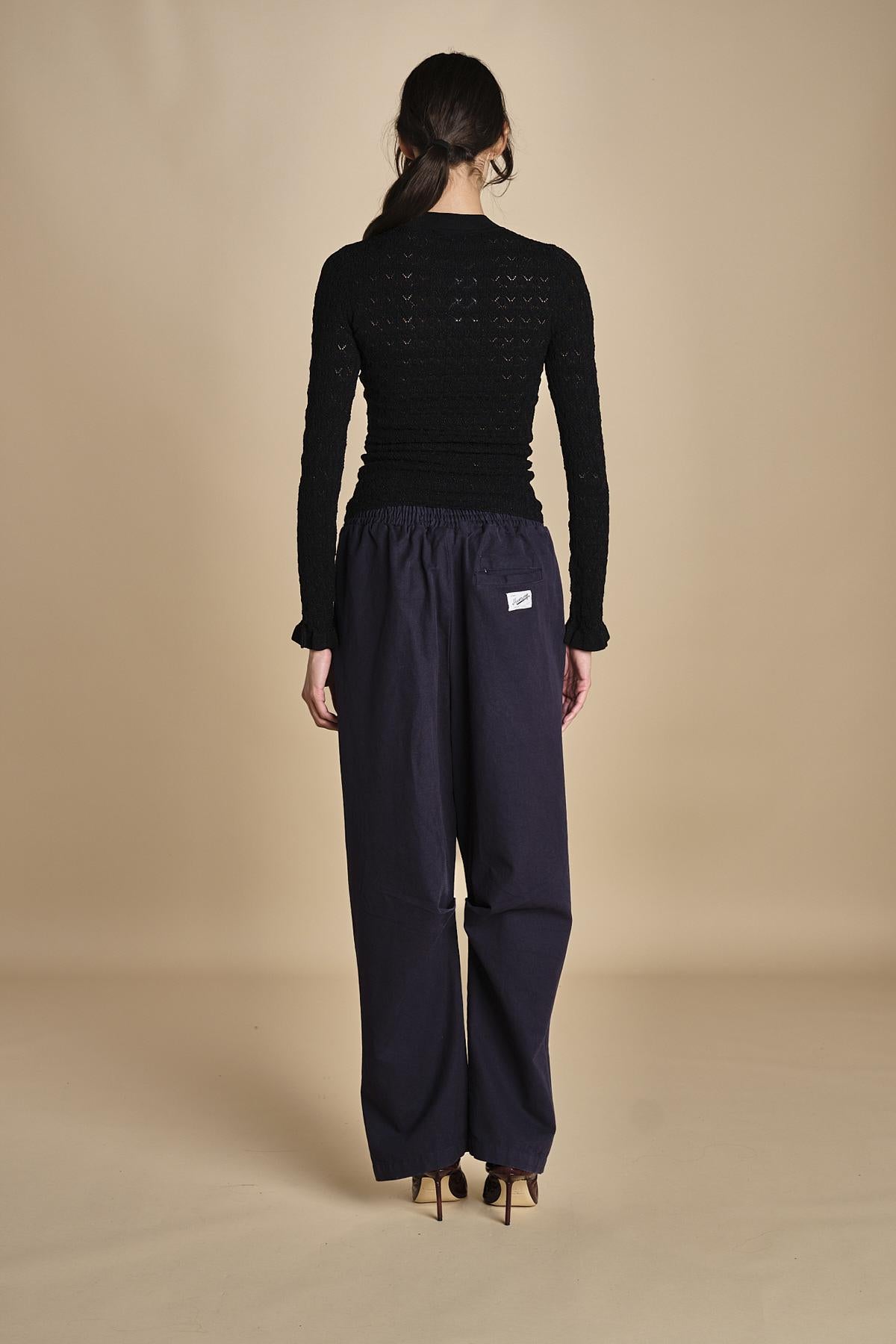 maglia girocollo jaquard RUBY 118 BLACK sea ny 