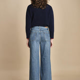 denim con cintura FLORA STONE fam 