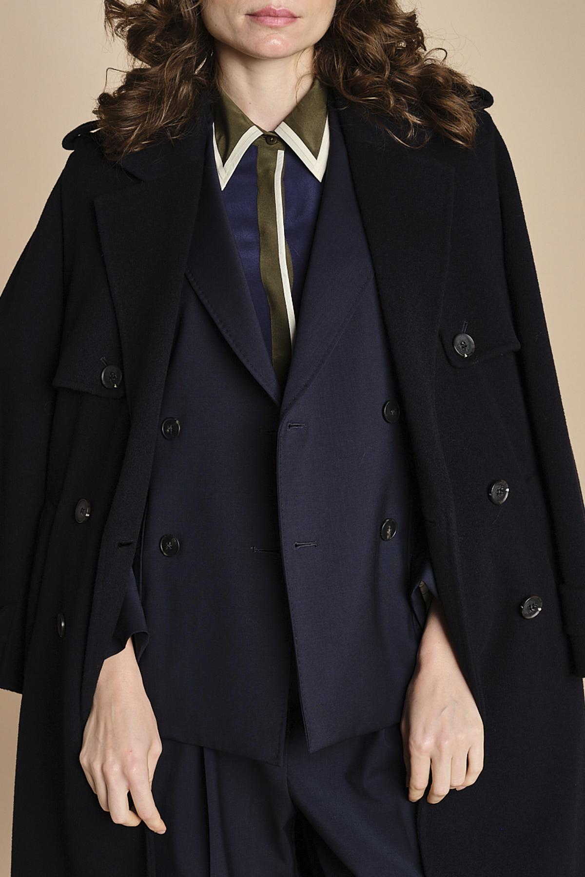 camicia con collo e polsi a contrasto CR_3069T NAVY bodice 