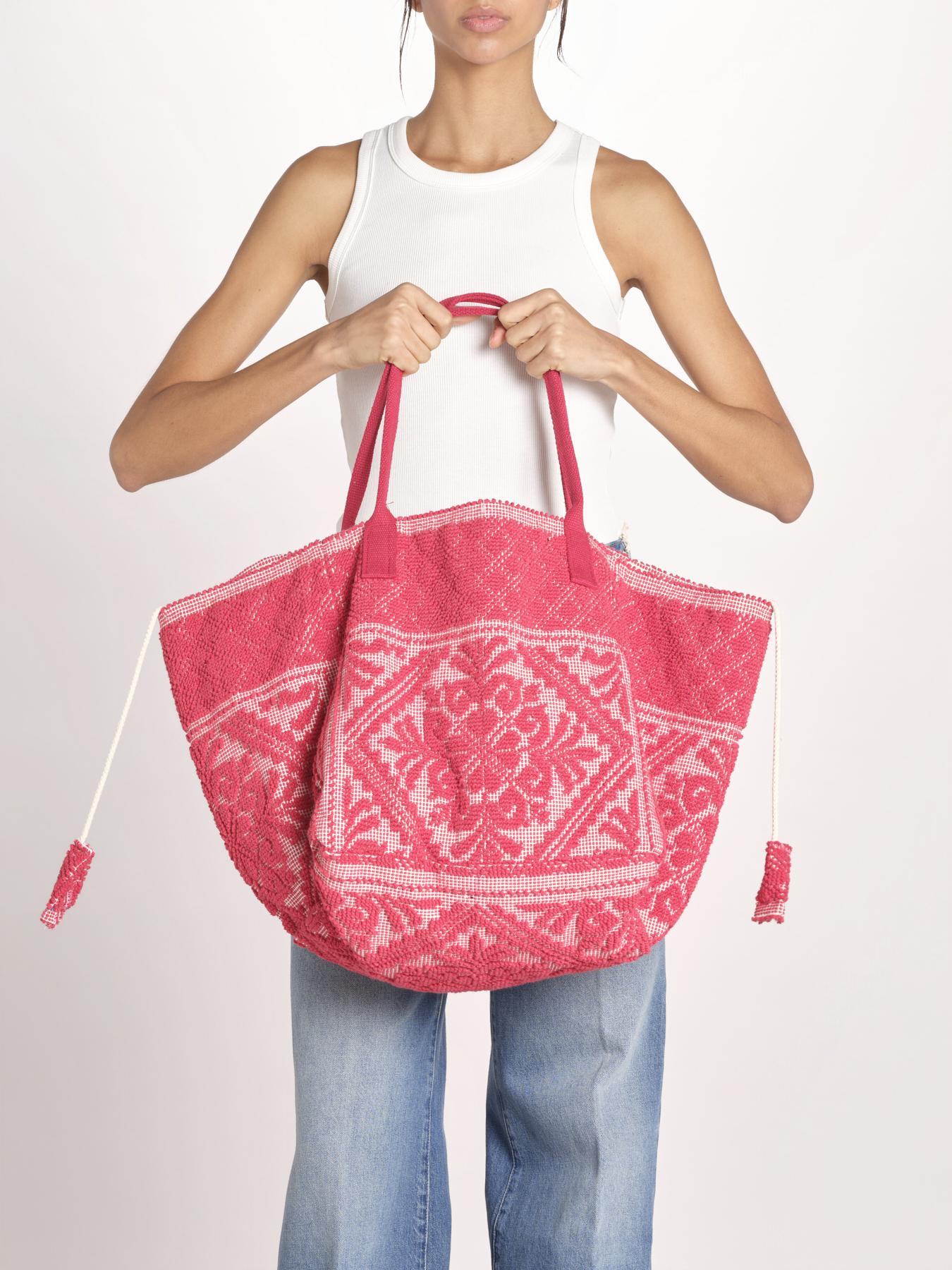 shopping quadrata dipinta a mano SHQM-26E18- R 05 RED le daf 