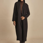 cappotto lungo in cachemire spinato T5955 MORO dusan 