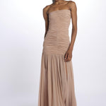 ADELE abito in tulle plisse SS24 9129 LATTE retrofete 