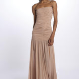 ADELE abito in tulle plisse SS24 9129 LATTE retrofete 