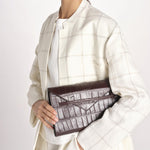 cluth in coccodrillo CLUTCH MORO milaura 