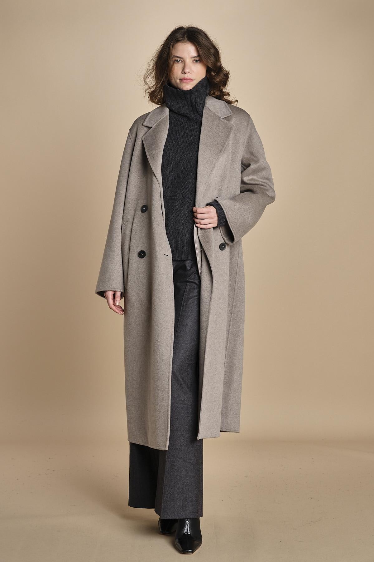 CLARA cappotto doppiopetto IO1111105 BE457 ivy oak 