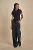 t-shirt a costine con manica corta