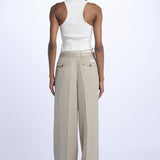 Pantalone KAREN dritto misto lino KAREN KRN27 SABBIA nine in the morning 