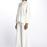 NICOLETTA camicia ricami rombi B0134 SNOW louise misha 