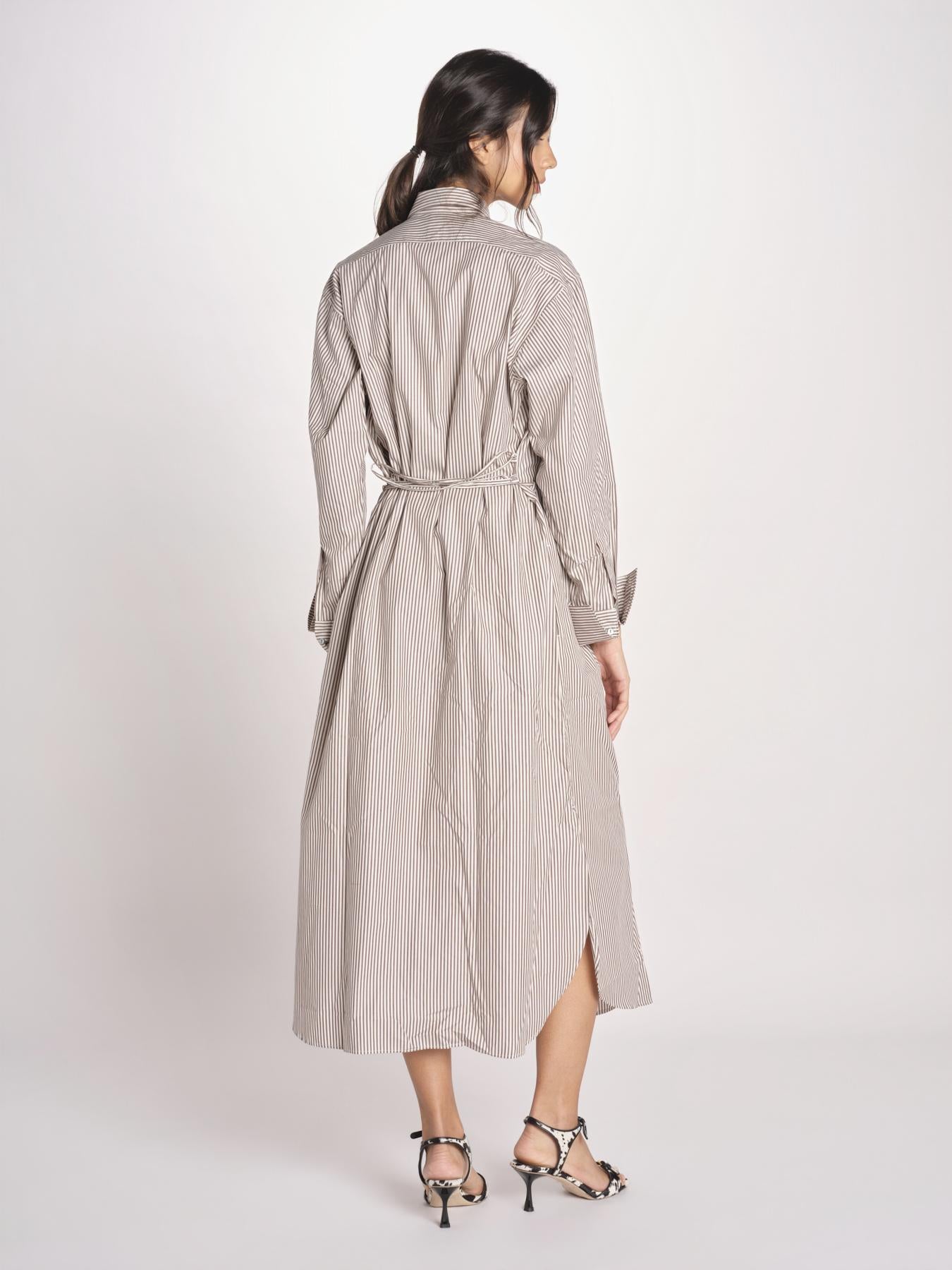 chemisier a righe 16R537CO253 P158 BROWN ines de la fressange 