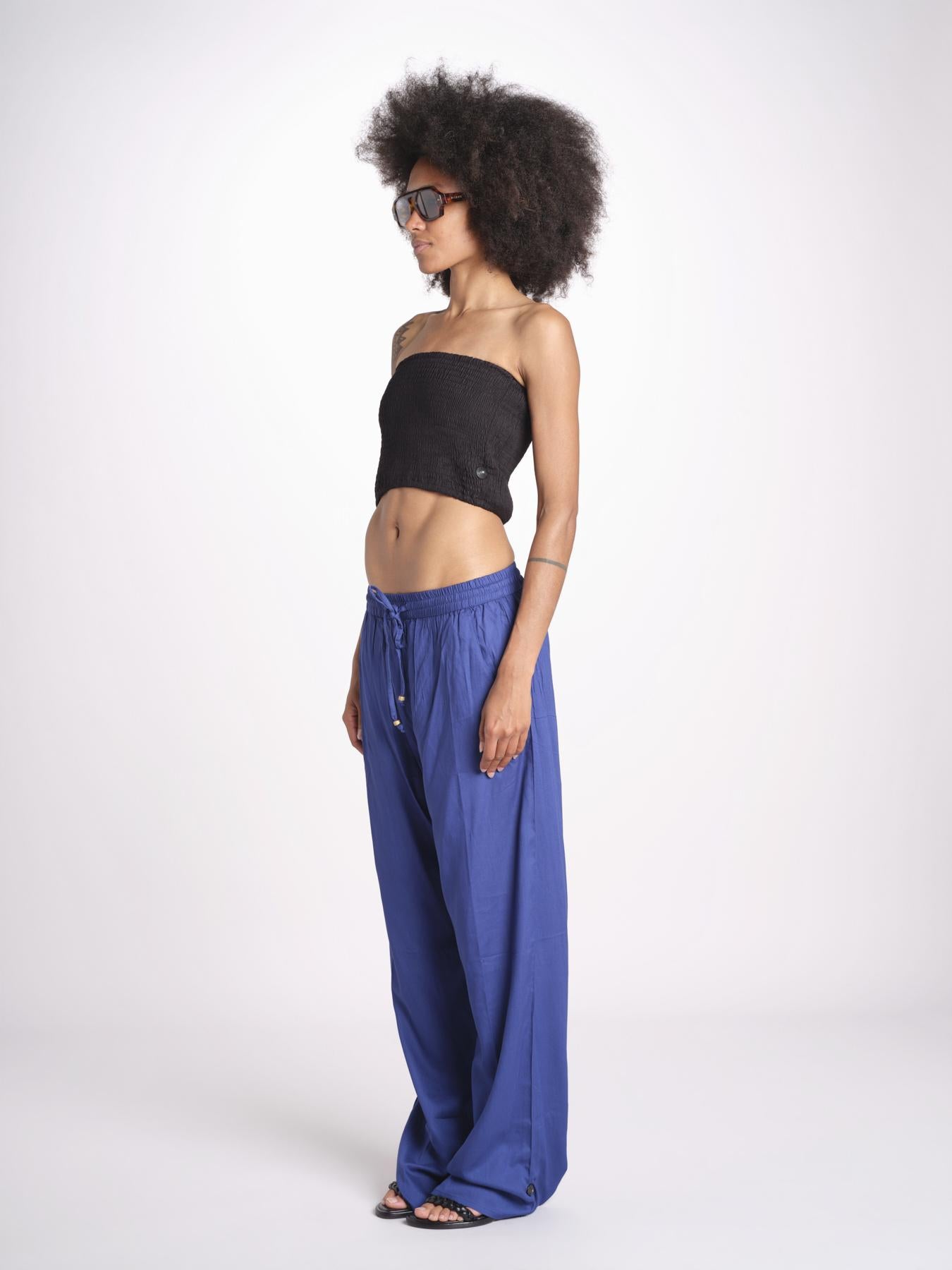 pantalone con coulisse SUMBAWAIVR DENIM laraethnics 