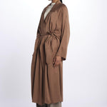 28A50 trench over in crepe satin 28A50 CACAO dusan 