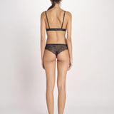 reggiseno triangolo in satin con pizzo LOVE LACE L1001005 BLACK 900 love stories 