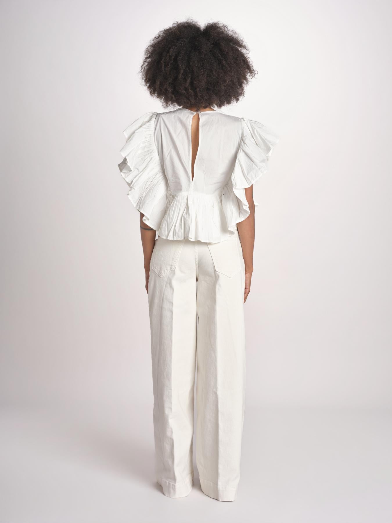 camicia con maniche a sbuffo TOMMIE CRISPY WHITE scarlett poppies 