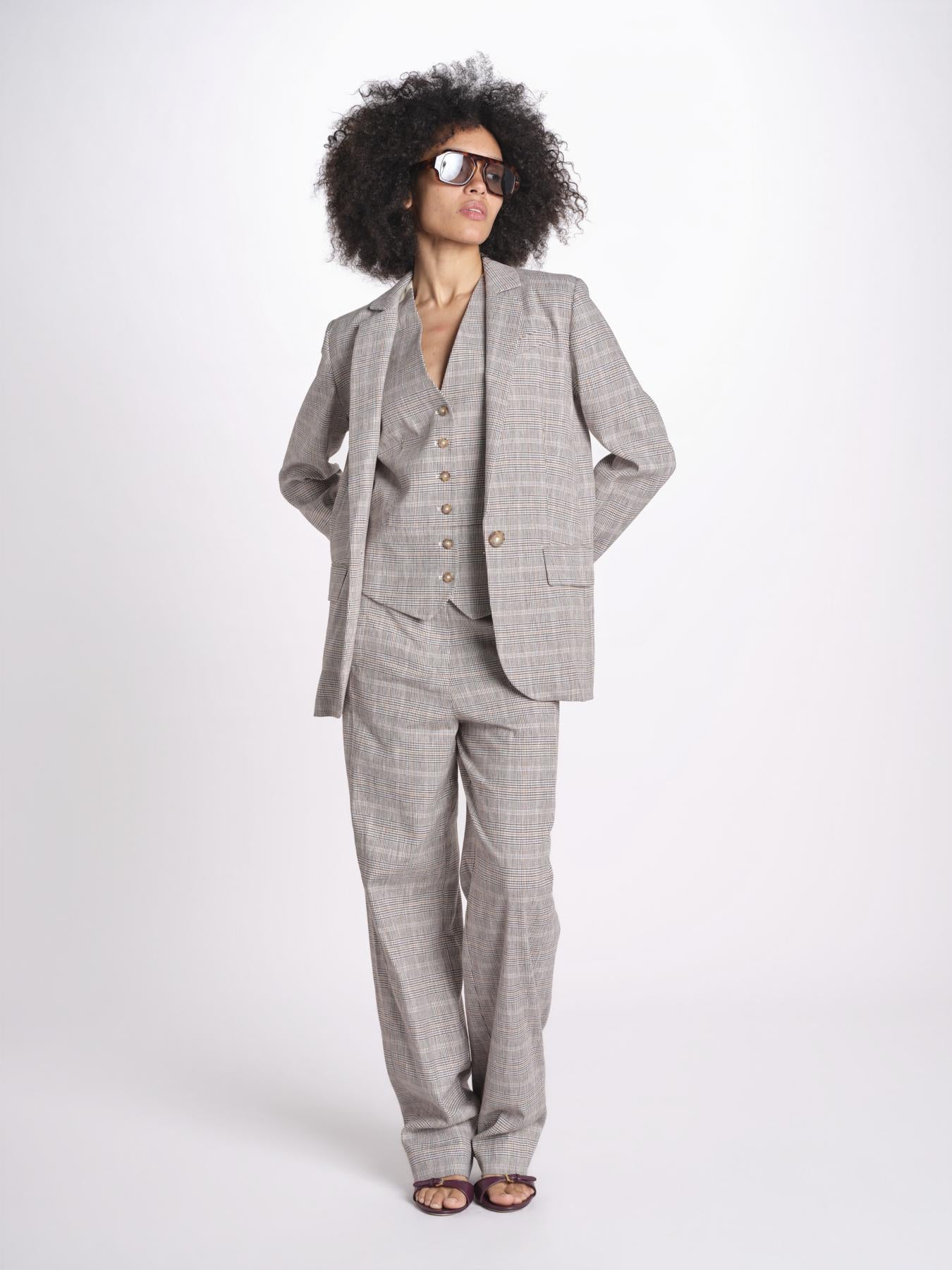 blazer in galles 16V005CO0251 P671 BROWN MULTI ines de la fressange 