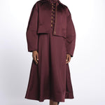 Bomber MERLOT CROPPED raso 4299 BURGUNDY rebecca vallance 
