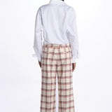 Pantalone MELODIA quadretti con risvolto MELODIA65210809 34 quelledue 