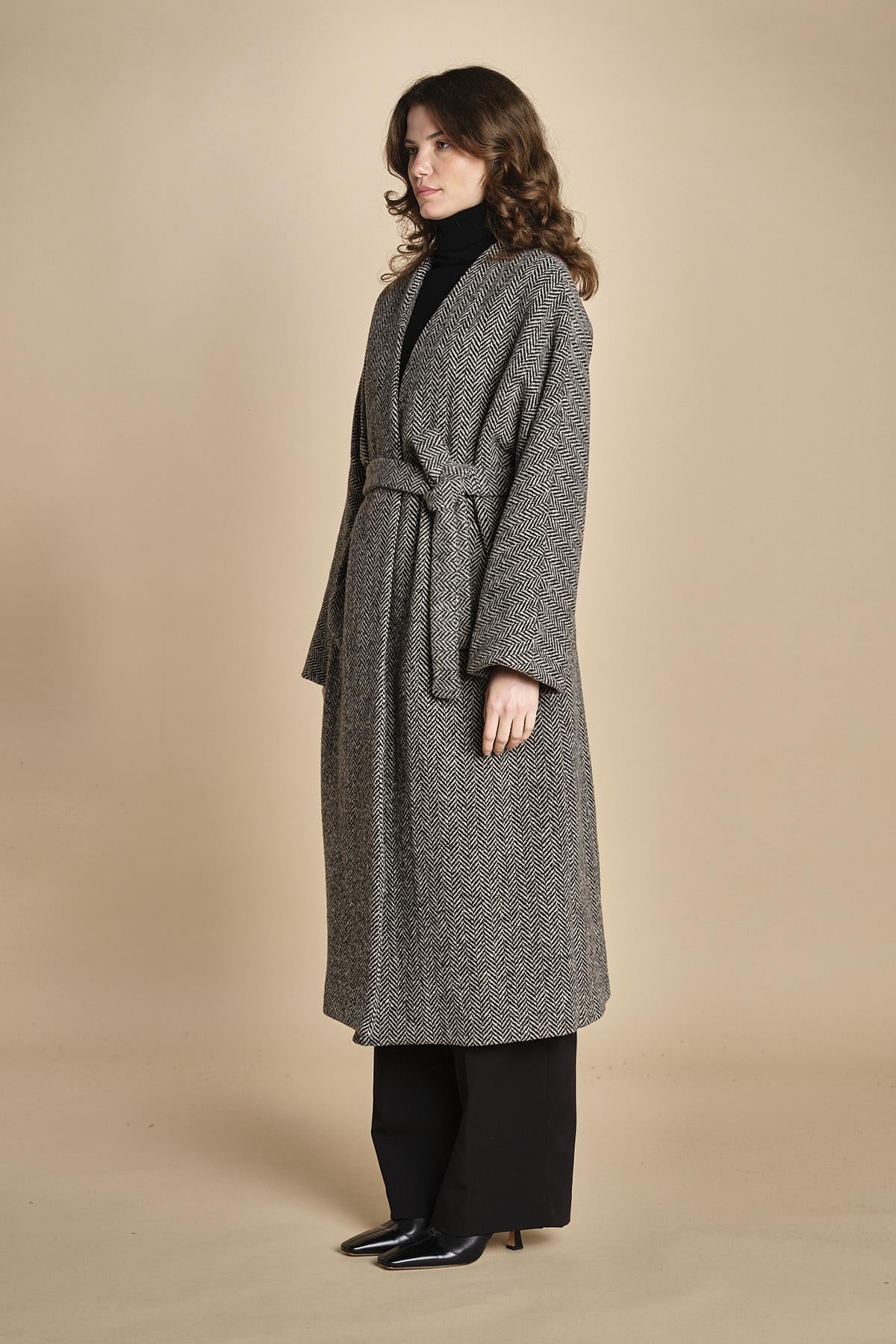 cappotto spinato con sciarpa ZENICA  2525016042600 002 weekend maxmara 