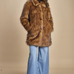 giaccone in ecovolpe LESTOR BEIGE ba&sh 