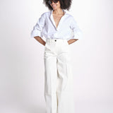 pantalone over in cotone pesante ORIANNA ORNO9 MILK nine in the morning 