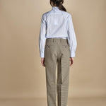 pantalone in piede de poule B032-5268-QA21 CAMMELLO MORO n21 
