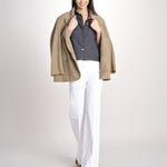 pantalone diritto in cotone MELODY L 684 54 14 BIANCO quelledue 